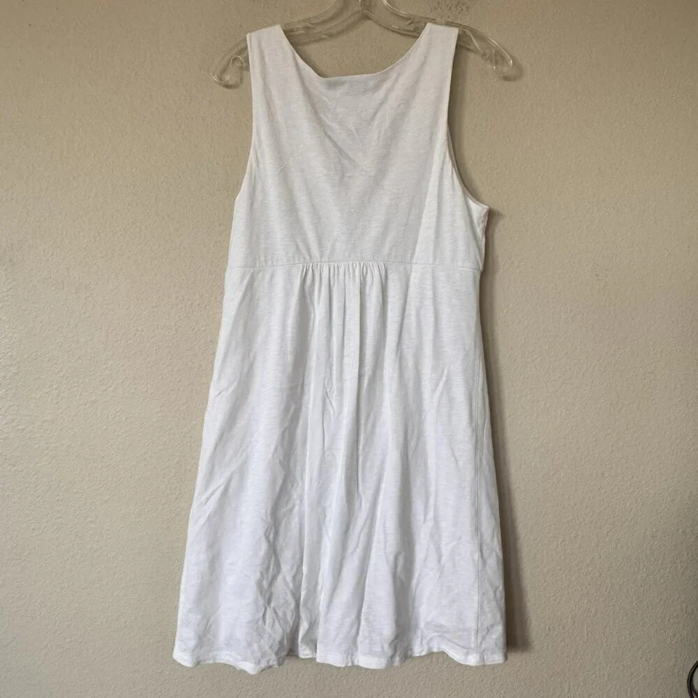 LOFT Womens Cottom Jersey Tunic Dress Cover up White Size Medium